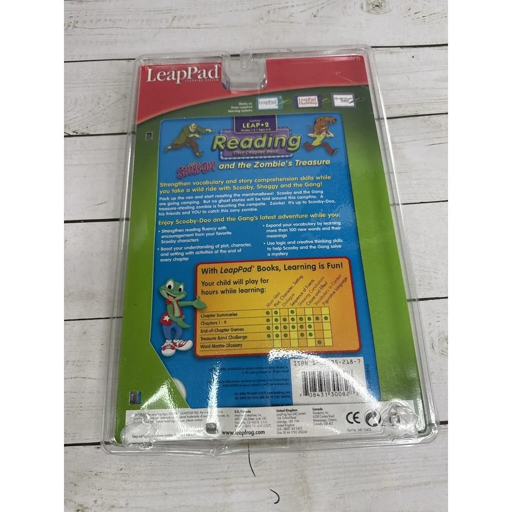 NEW LeapPad Leap 2 Reading Scooby-Doo and the Zombie's Treasure Book & Cartridge
